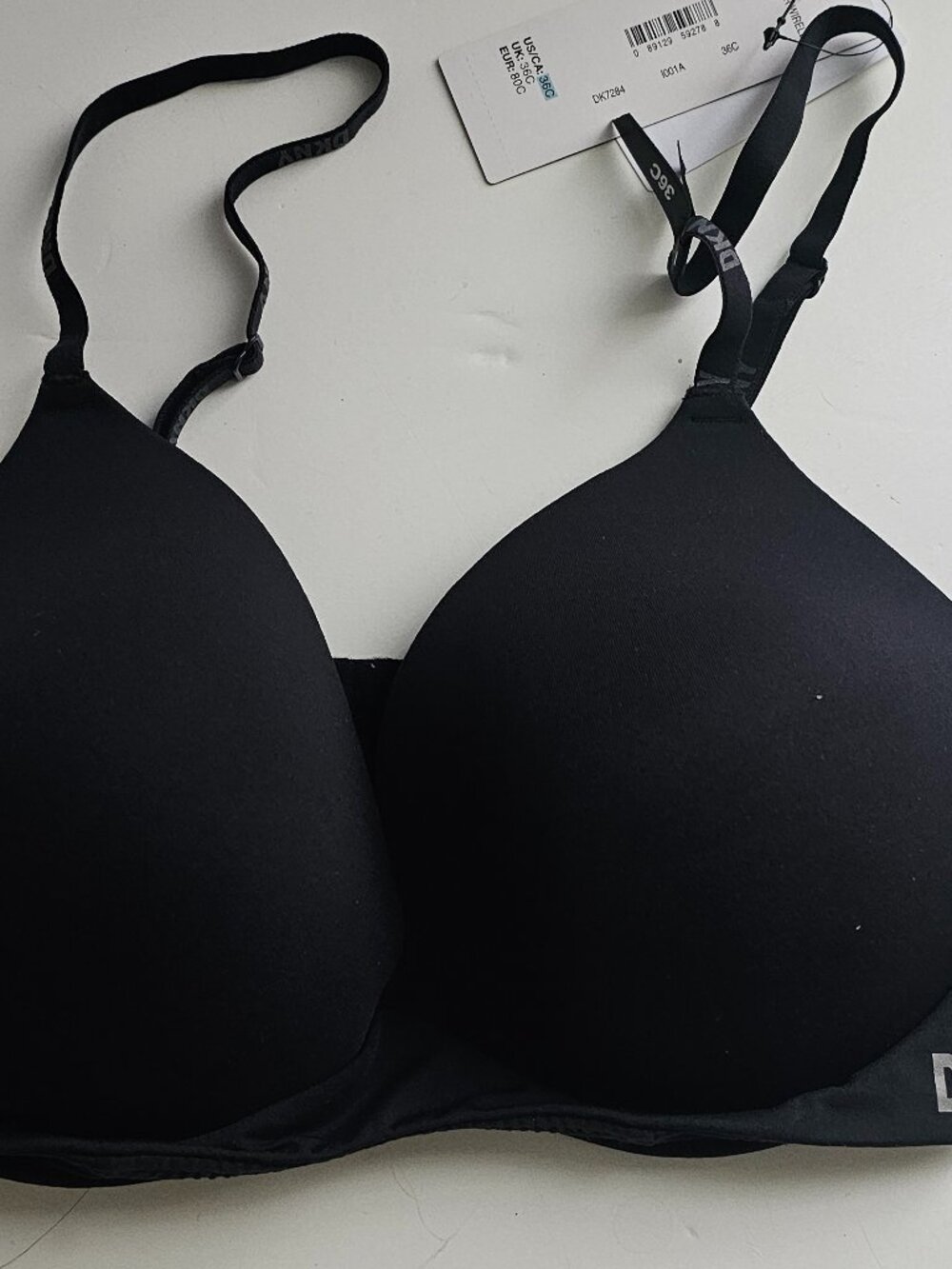 DKNY Wireless T-Shirt Bra Black Size 36C NWT